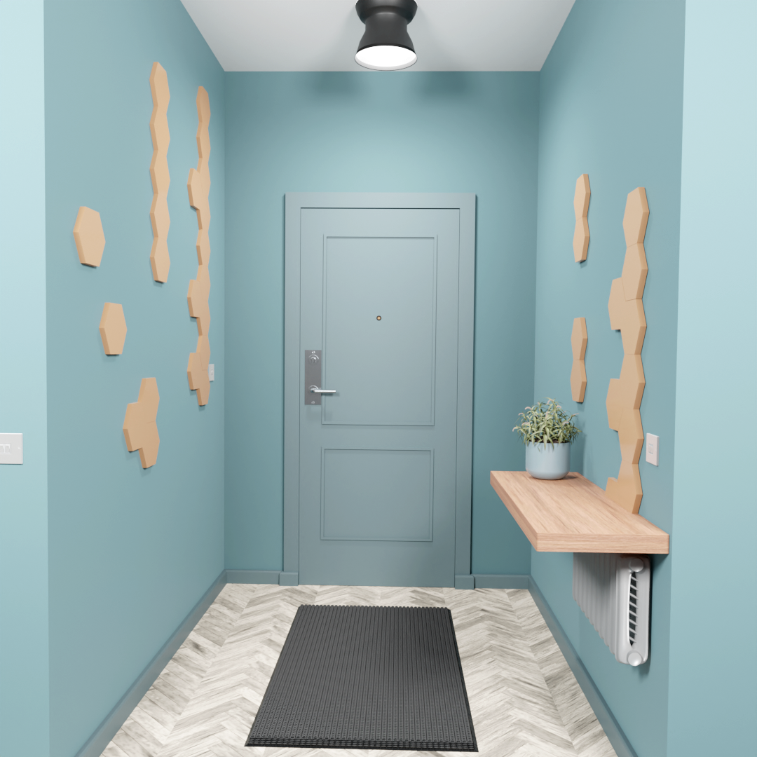 Decorative Soundproofing in Entryways With 3D Prints